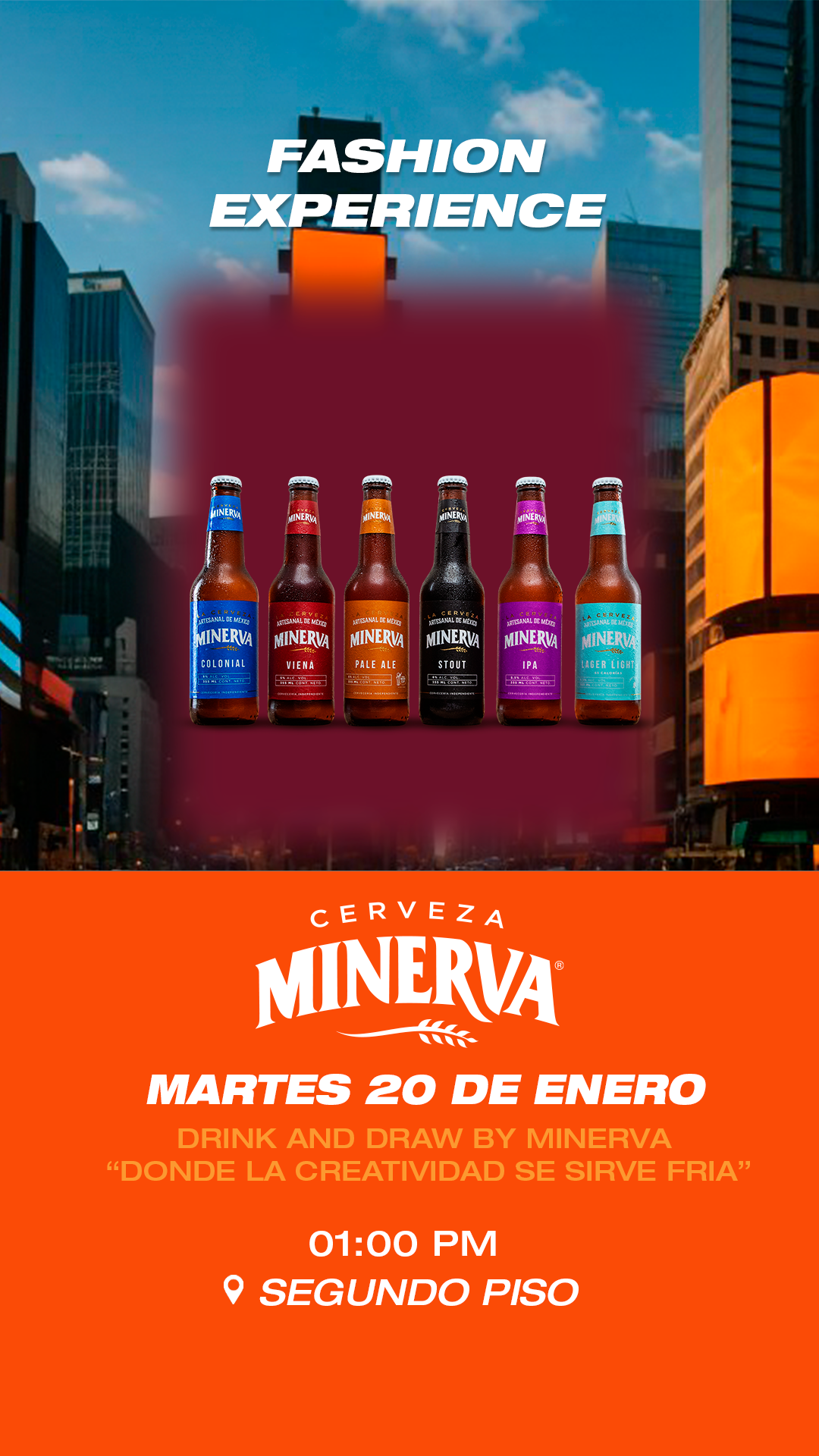 EXPERIENCIAS - Activación: Drink and draw by Minerva “Donde la creatividad se sirve fria”